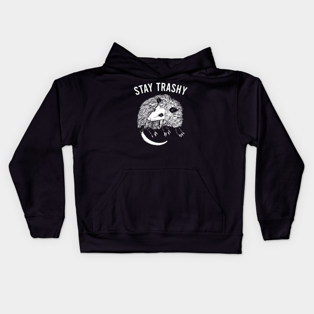 Stay Trashy - Funny Possums Kids Hoodie by The Soviere